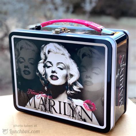 marilyn monroe mini metal lunch box with metal latch|MARILYN MONROE COLLECTIBLE TIN LUNCH BOX BY .